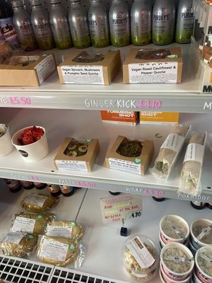 Clearly labelled vegan food   at Fuckoffee in South East London