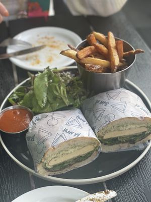 Fig and brie tofu sandwich (vegan)  at The Arbor in Vancouver