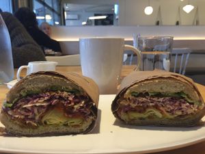 Artichoke sandwhich: The best sandwhich ever! at The Arbor in Vancouver