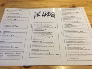 The Arbor Menu at The Arbor in Vancouver
