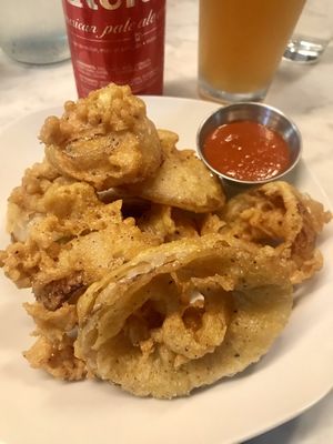Onion rings at The Arbor in Vancouver