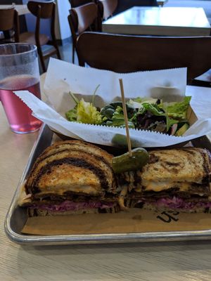 Out of this world vegan Reuben sandwich! at Kal'ish in Chicago