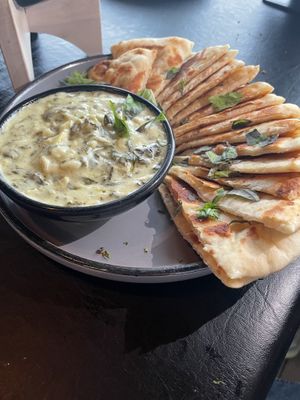 Pita and hummus  at The Lemon Tree in St Catharines
