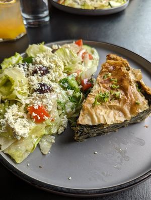 Burek and Greek salad at The Lemon Tree in St Catharines