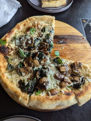 Mushroom pizza at The Lemon Tree in St Catharines