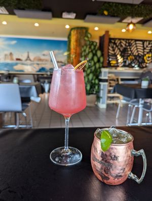 Tropical Breeze and Mango Mule (Mocktails) at The Lemon Tree in St Catharines
