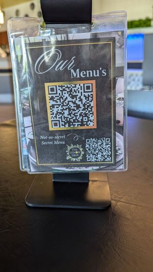 Menu at The Lemon Tree in St Catharines