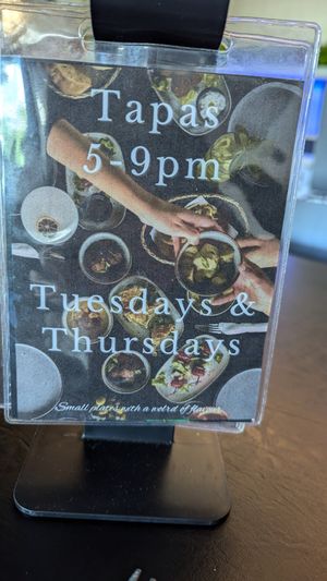 Menu at The Lemon Tree in St Catharines