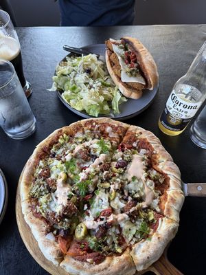 Chicken Parmesan supreme; big zaddy pizza (secret menu)  at The Lemon Tree in St Catharines