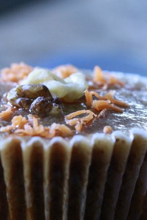 Curious Carrot, GF vegan cupcake at Caked Up in Rancho Cucamonga