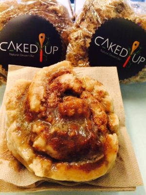 Fresh Organic Cinnamon Rolls Sunday's. Every Sunday from 11-5p at Caked Up in Rancho Cucamonga