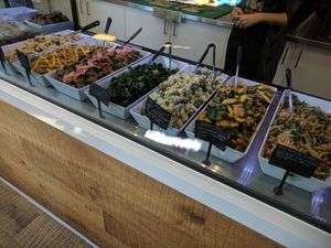 Salad bar - all vegan at HOME Juice and Salad Bar in Docklands