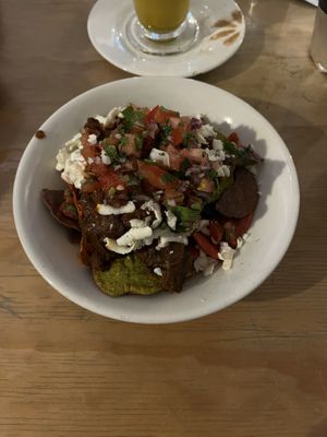 Vegan nachos   at Paraíso Vegano in Mexico City