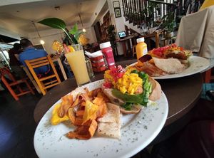 Hot dog jumbo   at Paraíso Vegano in Mexico City