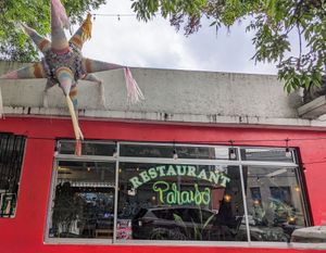 Outside at Paraíso Vegano in Mexico City