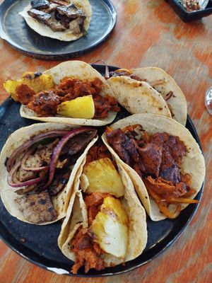 Tacos at Paraíso Vegano in Mexico City