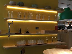 Filtered cold water taps & jug station  at Sopa - Provenca in Barcelona