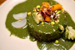 Nicely arranged food  at Sopa - Provenca in Barcelona