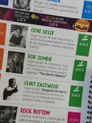 Some of the vegan options at Kuky's Place in Zaragoza