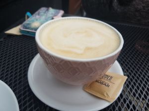 Oat latte at McNab's in Barnard Castle