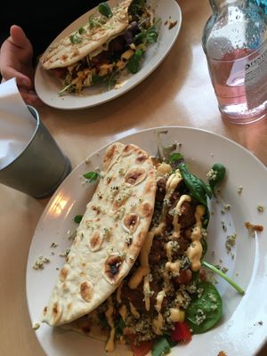 Amazing vegan pita with falafel! at McNab's in Barnard Castle
