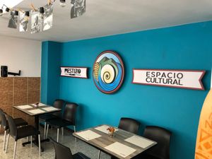 Interior del segundo piso / Second floor interior at Mestizo Vegano in Bogota