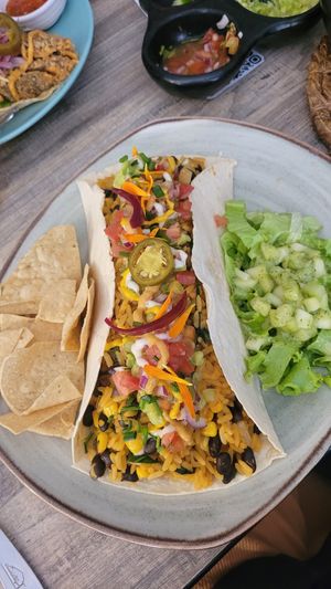 Wrap with Rice at Mestizo Vegano in Bogota