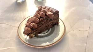 Torta de Cacao at Mestizo Vegano in Bogota