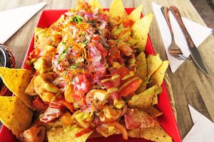 Mexican platter. at Mestizo Vegano in Bogota