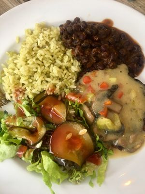 Seitan steak at Mestizo Vegano in Bogota