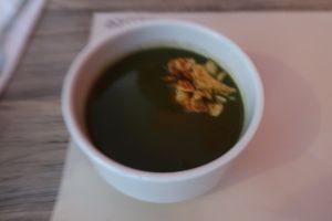 Soup of the day at Mestizo Vegano in Bogota