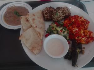 Traditional Egyptian breakfast at Osana Wholefood Restaurant in Cairo