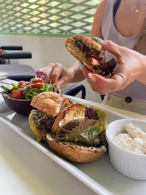 Black Bean Burger for the win! at Osana Wholefood Restaurant in Cairo