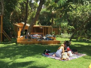 Outside as well as inside seating. When the weather is nice, OsanaGarden is a lovely spot to have breakfast or lunch.  at Osana Wholefood Restaurant in Cairo