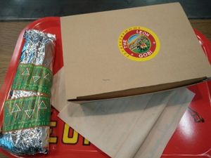 this is how it comes served at AMS - LEON in Schiphol