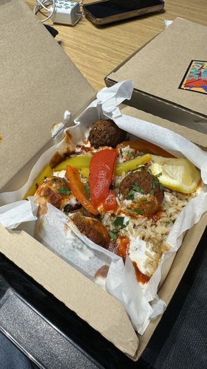 Falafel box  at AMS - LEON in Schiphol
