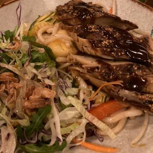 Vegan duck with vegetables and tamarind sauce  at QB Vegan in Berlin