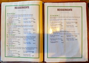Menu page at QB Vegan at QB Vegan in Berlin