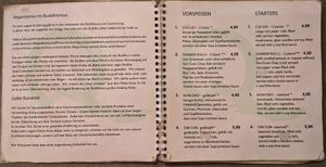 Menu page at QB Vegan at QB Vegan in Berlin