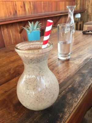 Chocolate Monkey Smothie, very nice, very banana, not very chocolate :( at Gili Bliss in 