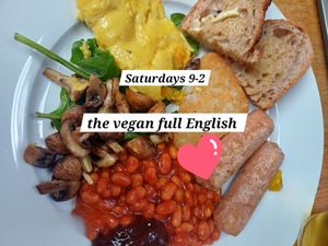 Brunch menu tue-fri 9-12 / sat 9-2 at Deli-Lama Wholefood Shop & Cafe in Salford