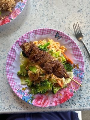 #15 w/ kabob  at Emmy's Vege House in Bainbridge Island