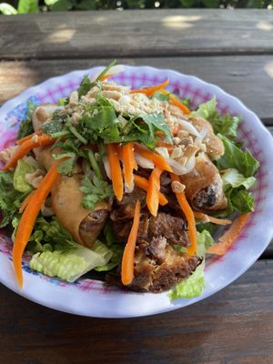 Kabob salad  at Emmy's Vege House in Bainbridge Island