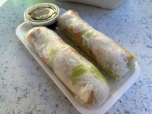 Spring rolls   at Emmy's Vege House in Bainbridge Island