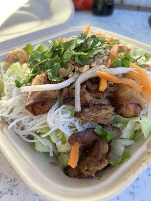 Kabob noodle  at Emmy's Vege House in Bainbridge Island