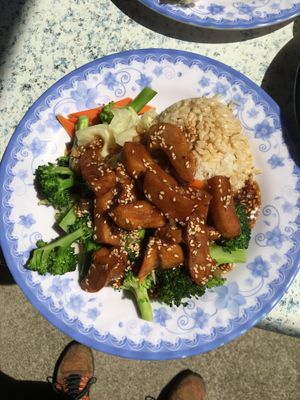 Sesame tofu at Emmy's Vege House in Bainbridge Island
