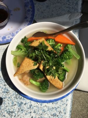 Noodle soup at Emmy's Vege House in Bainbridge Island