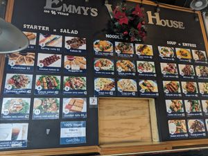 Menu at Emmy's Vege House in Bainbridge Island
