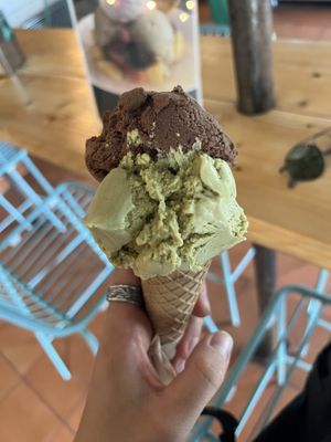 Pistachio & Chocolate Brownie   at Puro & Bio in Rimini