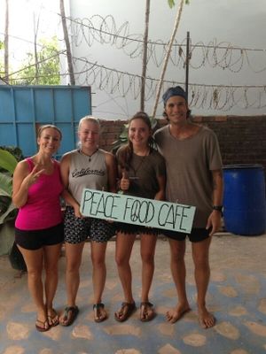 come as a guest - leave as a friend :)  at Peace Food Cafe in Sihanoukville